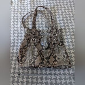 Snake Print Shoulder Bag